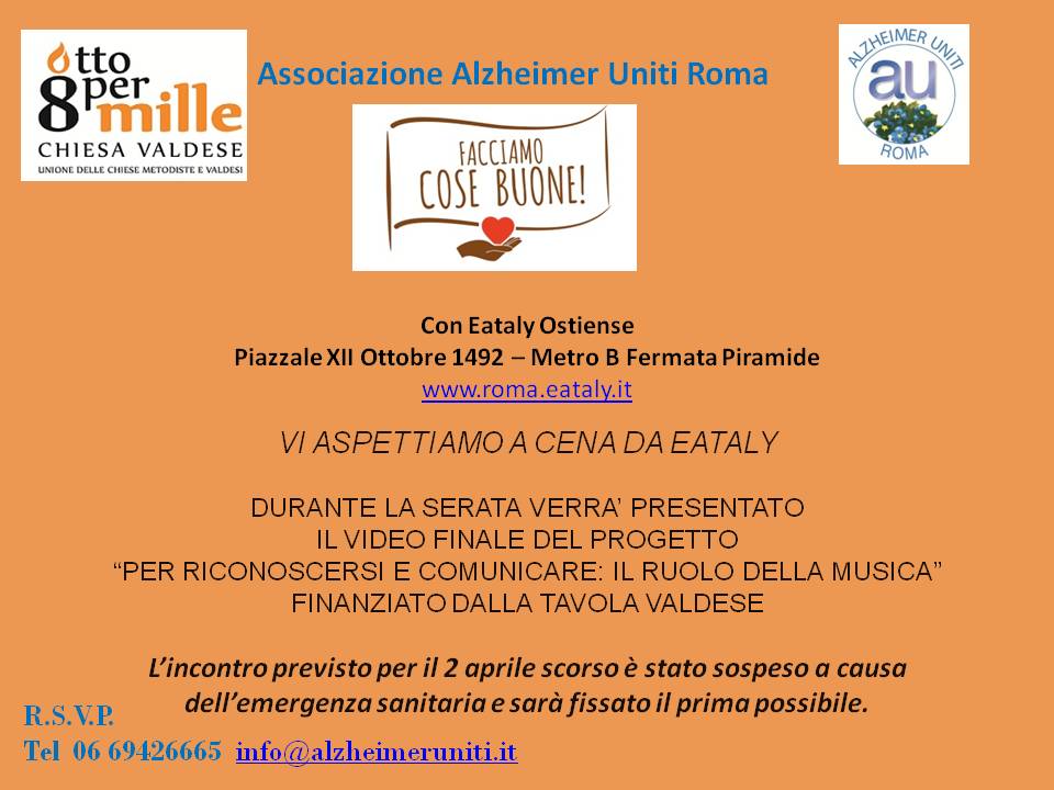 Invito cena da Eataly PER VISIBILTA'